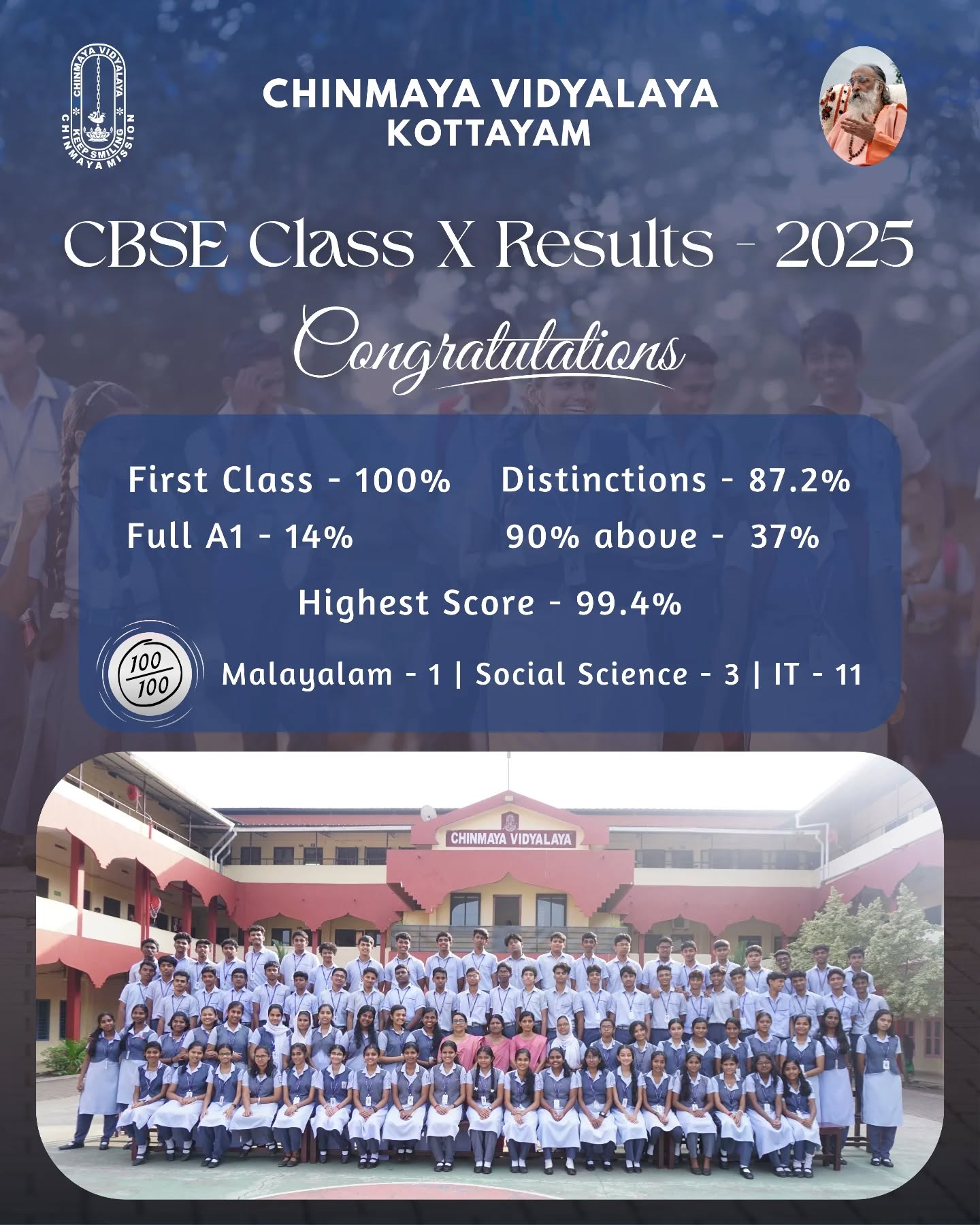 we celebrate the outstanding CBSE results of our Class X and XII students!